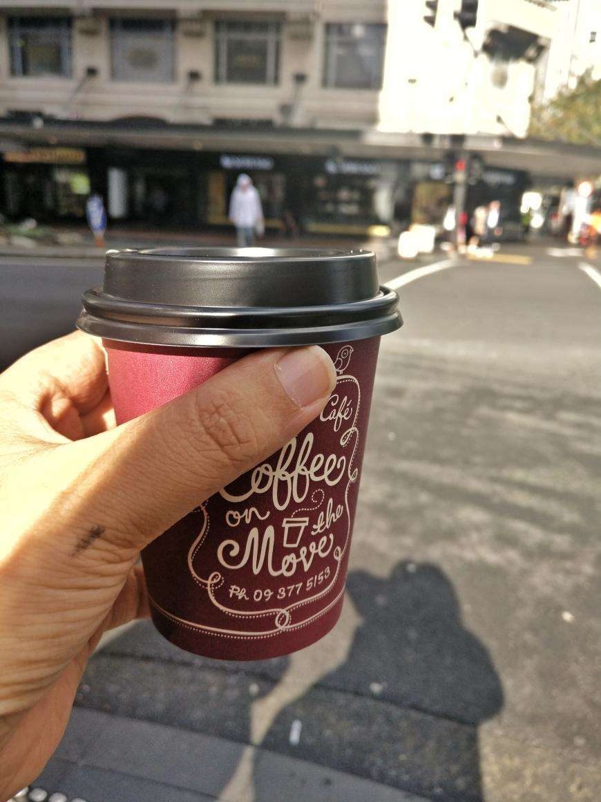 Coffee from Le Petit Cafe, Auckland CBD