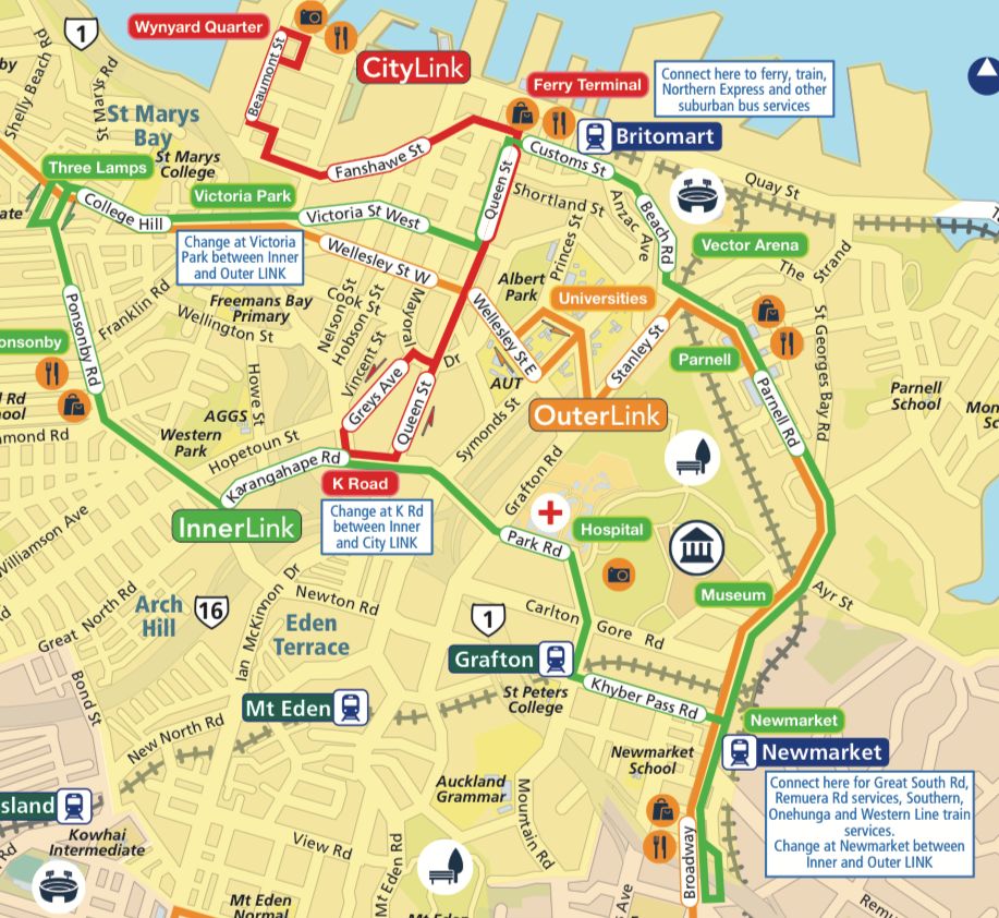 Auckland Transport bus link routes