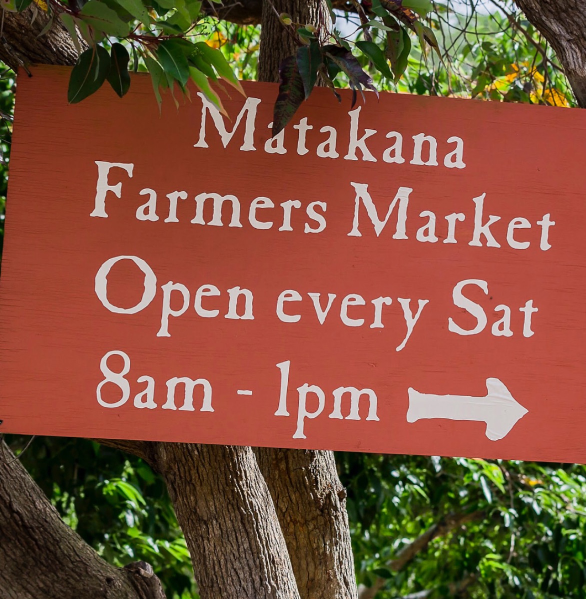 Matakana Farmers Market Sign